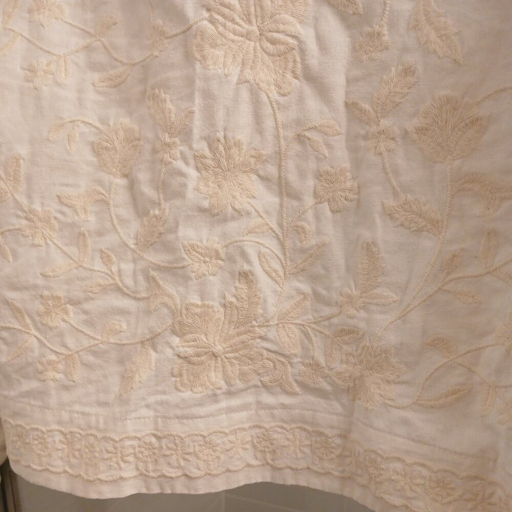 ZARA Embroidered Cream Jacket - Picture 2 of 12